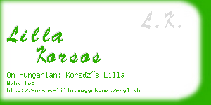 lilla korsos business card